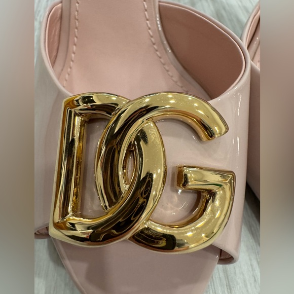 Dolce and Gabbana Vernice Patent Stiletto Mule Sandals - Picture 5 of 12